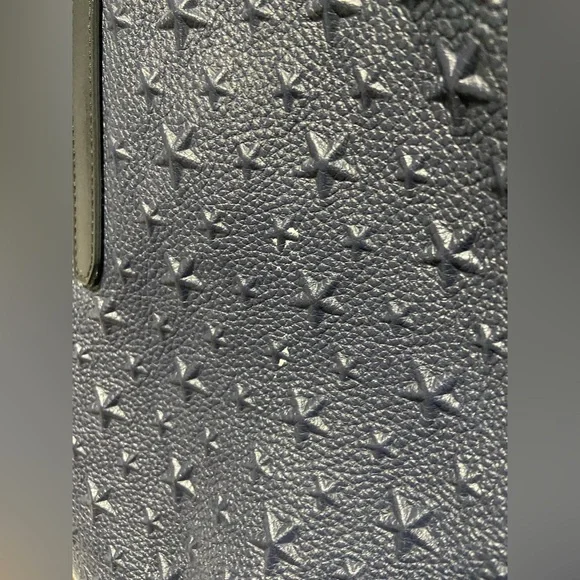 Jimmy Choo Pimlico Star Studs Navy Leather Tote Bag - Picture 3 of 12